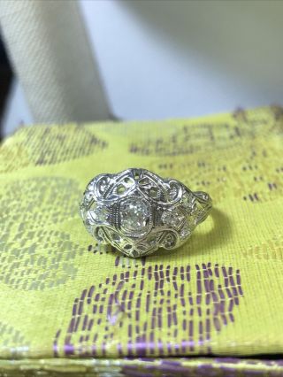 RESERVED FOR dbog8465 - Antique Art Deco Ring Size 6.  25 to 8.  5 6