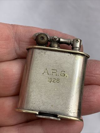 Vintage Evans Lift Arm Pocket Lighter - Small Size - A.  R.  G.  1928