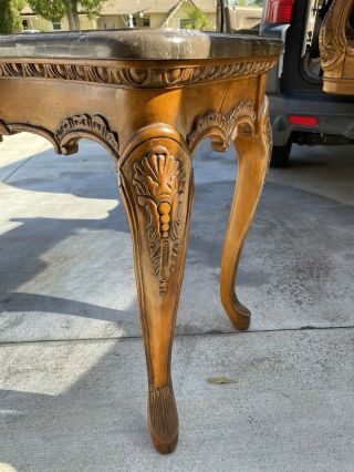 Victorian Walnut Marble Top Table Side Hall Console Eastlake 5