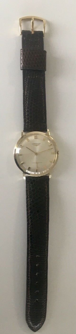 Longines 14K Gold Large Round Classic Vintage Men ' s Watch 2