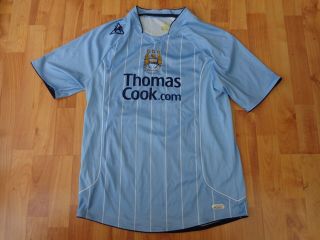 Vintage Manchester City 2007 - 08 Mens M Medium Le Coq Sportif Home Football Shirt