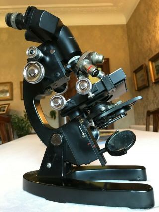 Vintage Cooke Troughton & Simms M2000 Binocular Microscope With Phase Contrast