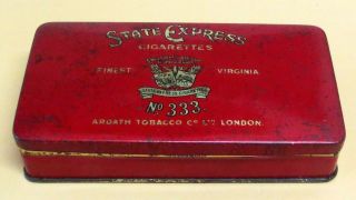 Cigarette Tin | State Express 333 | Circa 1958 | 150 Cigarettes Tin | ❤️it