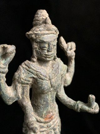 Ancient 700 Year Old Khmer Bronze 4 - Armed Goddess Cambodia/se Asia 12 - 13th C