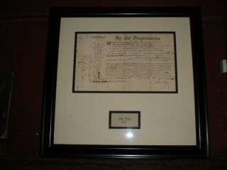 Early,  American Colonial Period,  Land Deed,  Signed By John Penn,  William 
