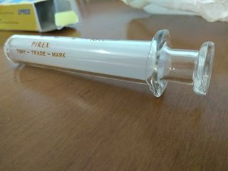 Vintage Pirex Ipas Hypodermic Glass Syringe 10cc