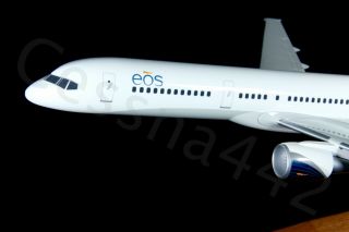 Pacmin Eos Airline Boeing 757 - 200 Aircraft Model 1:100 N926js Wood Base Gift