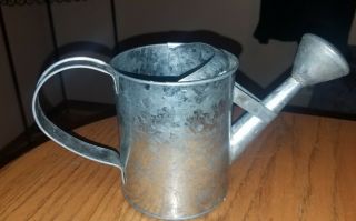 Charming Vintage Small Galvanized Metal Watering Can W/rose Sprinkler Head