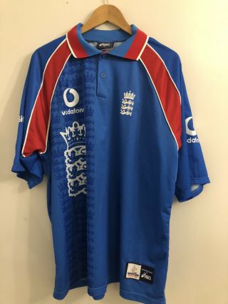 England Cricket Official 1999 Cricket World Cup Asics Shirt Mens Size Xl Vintage