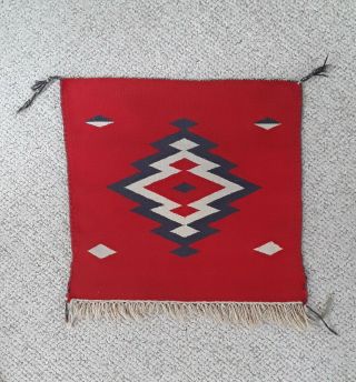 Antique Navajo Germantown Rug Weaving Sampler Eye - Dazzler Design