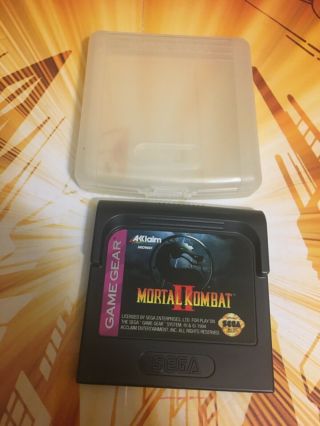 MORTAL KOMBAT 2 Sega Game Gear w/ case cartridge vintage II two 3