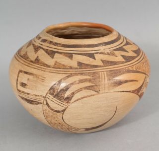 Small Antique Western Acoma,  Native American Indian Pottery Bowl, 4