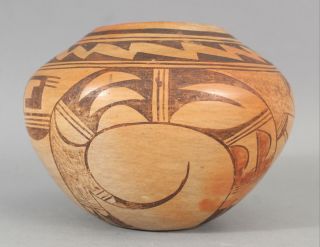 Small Antique Western Acoma,  Native American Indian Pottery Bowl, 6