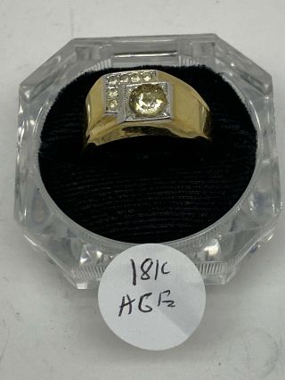 Vintage 18k Gold Hge Mens Ring