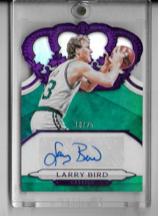 Larry Bird 2018/19 Crown Royale Diecut Autograph Auto 10/25 Celtics