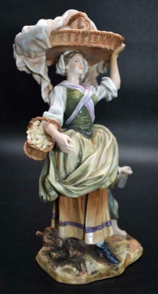 Finest Antique 19thC German Volkstedt Porcelain Figure Group - Beer Seller 2