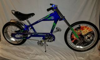 Schwinn Orange County Choppers Occ Stingray Bicycle Rare Metallic Blue And Green
