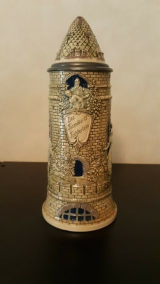 Antique German Beer Stein - Tower Shape
