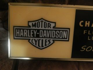 Vintage HARLEY DAVIDSON Chain Saver Lighted Sign 2
