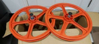 Boxed Orange Skyway Mag Wheels - Old School Bmx