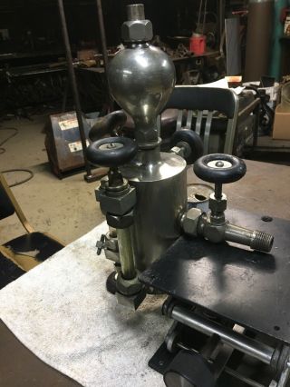Antique Brass Nickel Detroit 1Qt.  Lubricator Oiler Hit Miss Steam Engine Decor 5