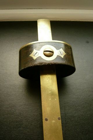 Vintage Ebony / Brass Marking Gauge Inlaid Ebony Stem