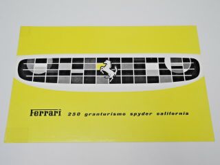 Ferrari 250 Gt California Spyder Factory Brochure English Printed Italy Gto