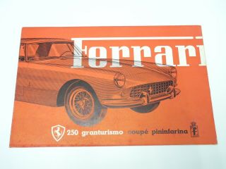 Ferrari 250 Gt Coupe Pininfarina Factory Brochure Spanish Red Printed Italy Gto