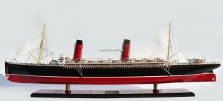 Rms Campania Cunard Line Ocean Liner Wooden Ship Model 40 "
