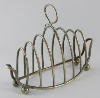 Smart Antique Victorian Solid Sterling Silver Toast Rack 1899 170 G