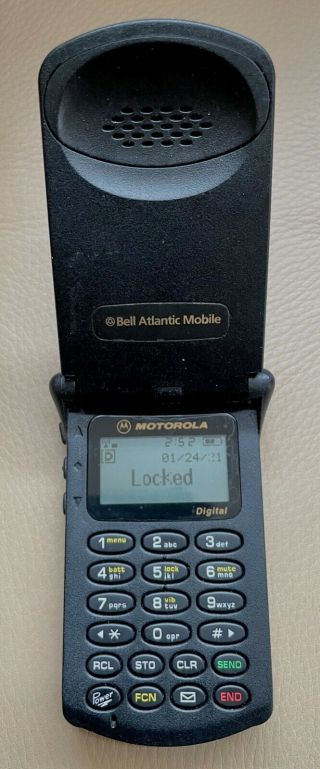 Collectible Black Motorola Startac Flip Cell Phone Vintage