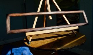 Set Of 3/three Antique Edwardian Oak Picture Frames 23 " X4 " Rebate Varts & Crafts