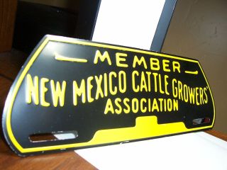 Mexico Member Cattle Growers Embossed License Topper Sign