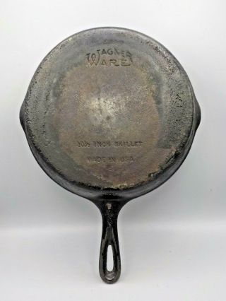 Vintage Wagner Ware 8 Cast Iron Skillet 10 1/2 " Fry Pan Double Spout Project Pc