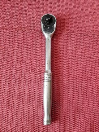 Vintage Snap - On 1/2 " Drive 10 " Long Red Dot Logo Sl710 Ratchet Made In The Usa