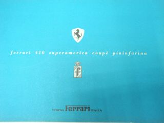 Ferrari 410 Superamerica Pininfarina Factory Brochure English Printed Italy GTO 6