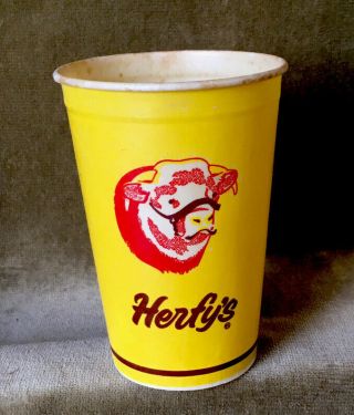 Vintage Herfy’s Paper Cup Fast Food Restaurant 1970’s