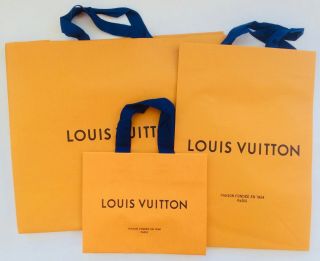 2x Vintage Louis Vuitton Lv Gift Present Shopping Paper Shopper Carrier Bag