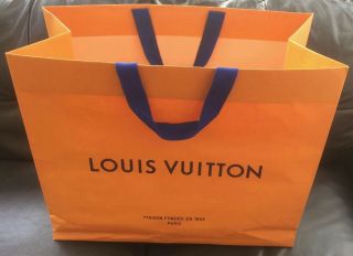 2x Vintage Louis Vuitton LV Gift Present Shopping Paper Shopper Carrier Bag 3