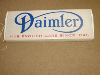 Vintage Daimler Fine English Cars Light Up Dealer Sign - Large