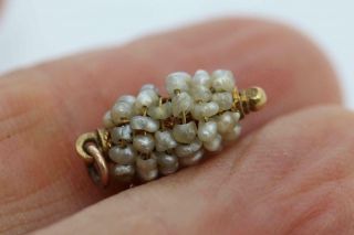 Sweet Antique Georgian Tiny 18ct Gold & Seed Pearl Charm/pendant