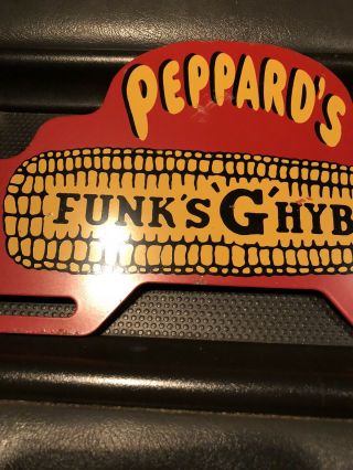 Vintage Peppard’s Funks Ghybrids Metal License Plate Topper Not Porcelain 5