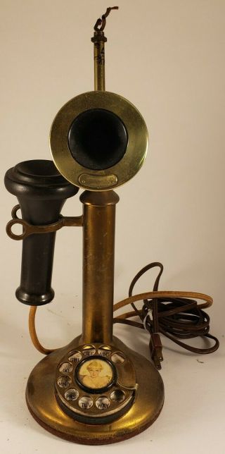 Antique American Telegraph & Telephone Company 337 Candlestick Phone