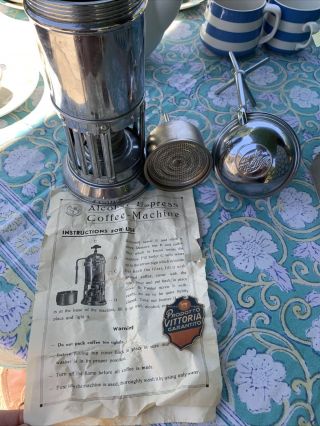Vittoria Sport Vintage Italian Travelling Espresso Maker W Instructions