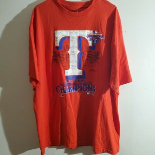Vintage Majestic 2011 Texas Rangers American League Champions T - Shirt Men 2xl