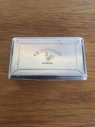 Nathanial Mills Victorian Silver Snuff Box 1840