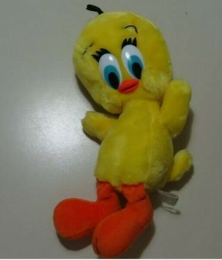 Vintage 12 " Tweety Bird Plush Doll,  From Warner Bros.  1990,