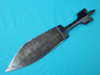 Antique Old North African Africa Huge Unusual Spearpoint Fighting Knife Dagger