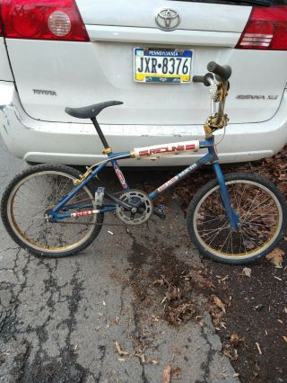 1981 Or 82 Mx3 Blue 700 Series Redline Bmx Bicycle.  Even Has The Box It