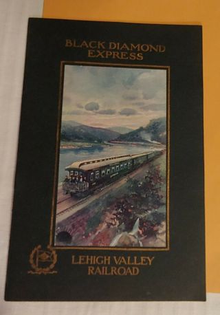 Vintage Lehigh Valley Railroad Black Diamond Express Advertising Brochure
